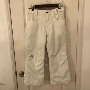 The North Face white Hyvent ski snow board pant 14-16 Amazing shape lined
